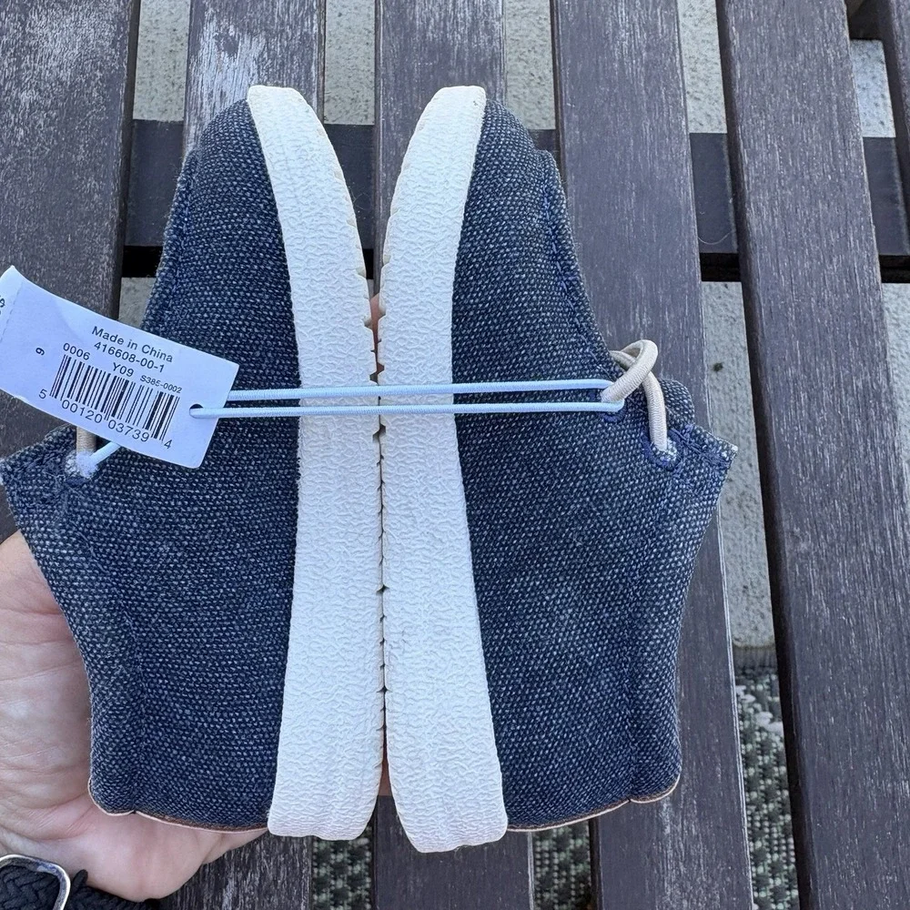 NWOB Old Navy Kids 6 Blue Loafer Shoes Preppy Canvas 416608-00-1